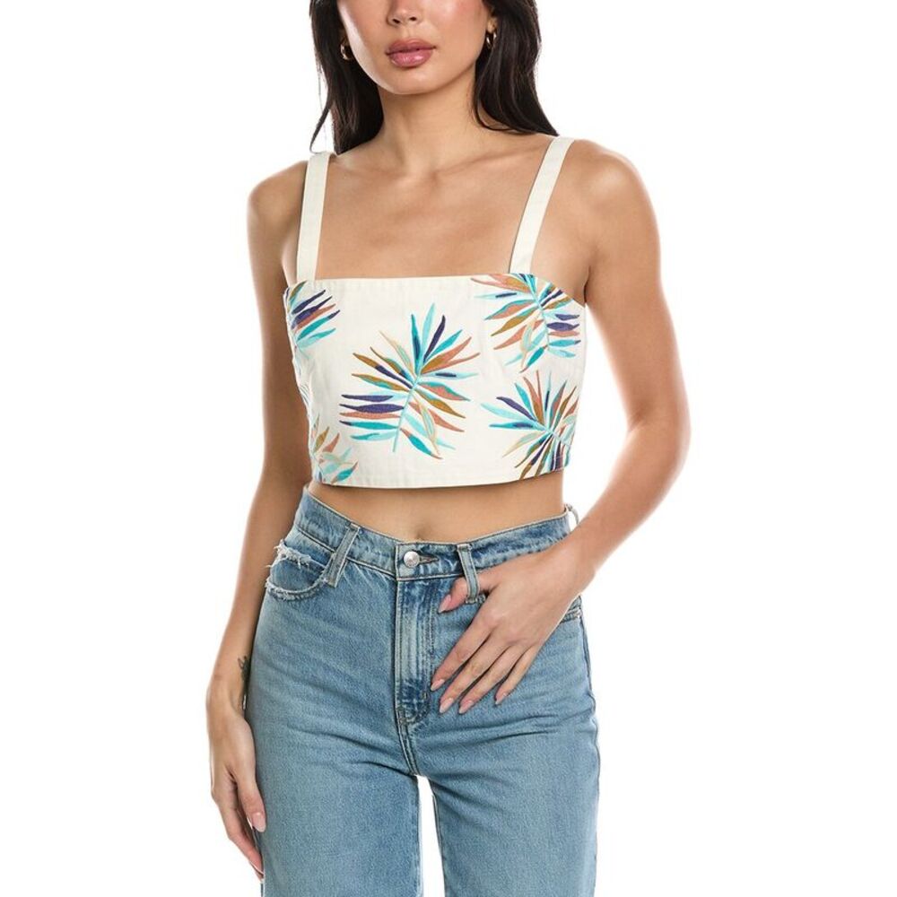 Allison Womens  Tyra Crop Top, White